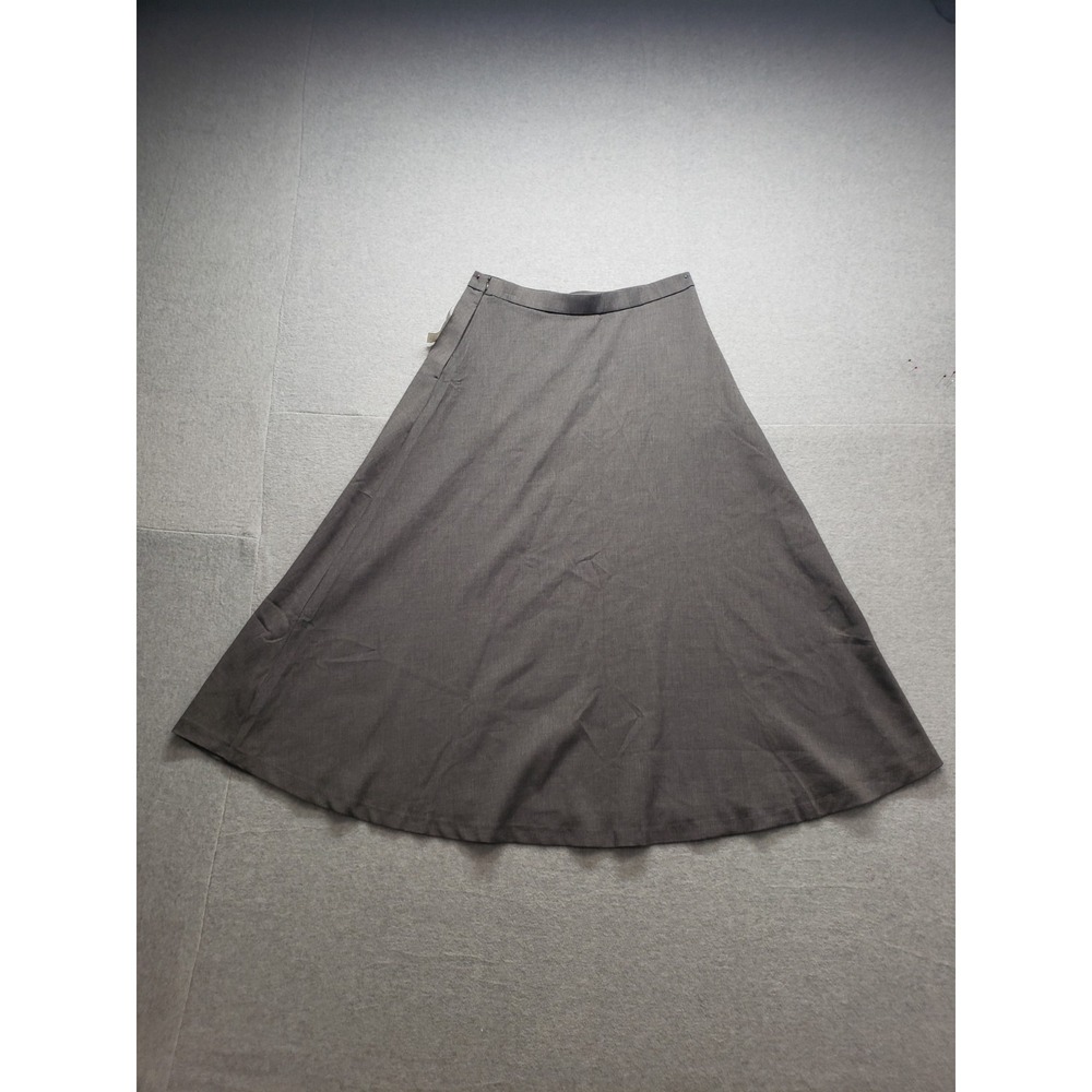 Abercrombie & Fitch Women Flare Skirt LT Gray High Waist Pull On Summer Casual - Picture 9 of 16